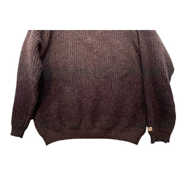 Columbia Sportswear Mens 100% Shetland Wool 1/4 Zip Sweater L Brown - Picture 8 of 14